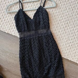 Black Lace Tight Dress